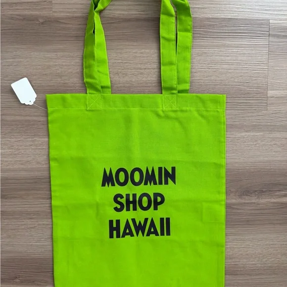 Moomin Shop Hawaii Green Tote Bag - Picture 2 of 4